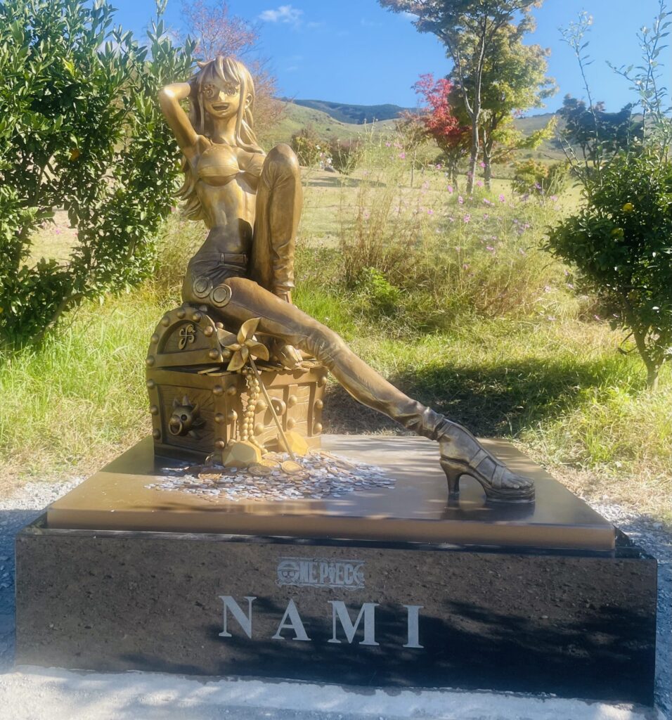 俵山交流館 萌えの里　ナミブロンズ像